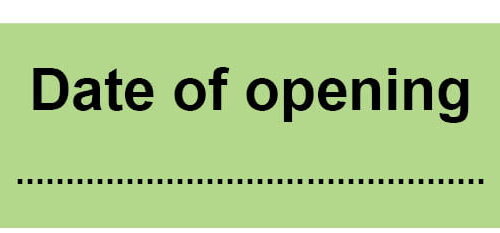 Date of opening