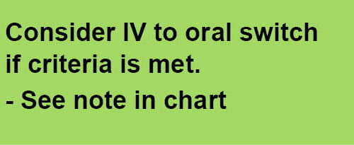 IV to oral switch