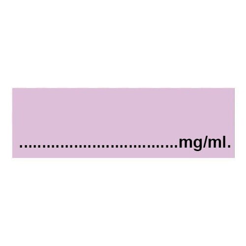 Blank with mg/ml